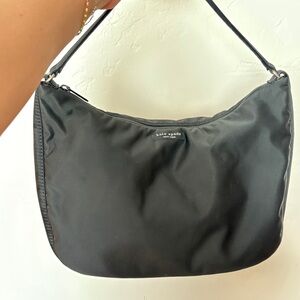 Vtg Kate Spade Nylon Black Hobo Shoulder Bag Y2K made in USA